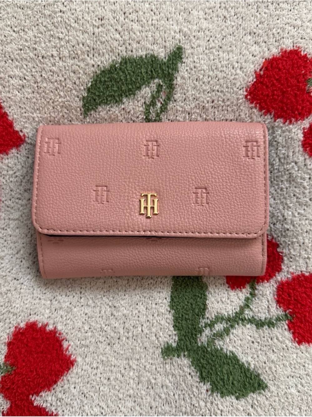 Pink Tommy Hilfiger Leather Wallet